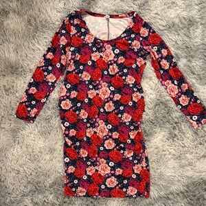 Maternity Old Navy Floral Dress - Red and Pink